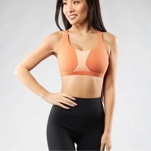 BuffBunny Namaste Bra Size Medium Orange Sports Bra